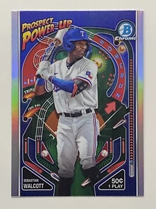 2024 Bowman Chrome Power Up Refractor #PP-20 Sebastian Walcott Texas Rangers - Picture 1 of 3