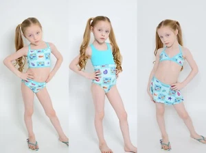 toddler girls underwater world animals swimsuit bikini beachwear swimwear  - Picture 1 of 11