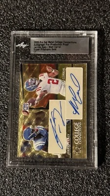 2022 Leaf Pro Set Metal - Matt Corral, Jerrion Ealy Super Prismatic Gold 1/1 - Image 1 of 2