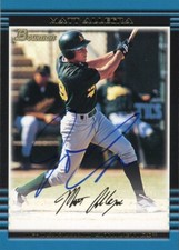 2002 Bowman MATT ALLEGRA Signed Card autograph AUTO A'S ATHLETICS 