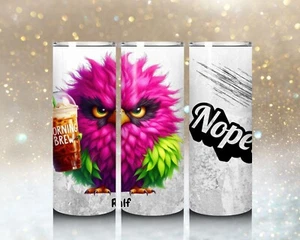 Thermobecher lustiger Vogel Nope mit Name personalisierbar, Tumbler To go - Bild 1 von 8