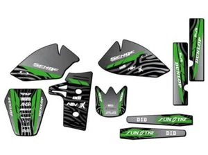 1985-2004 KX 60 TIGRE Black Senge Graphics Kit Compatible with Kawasaki - Picture 1 of 10