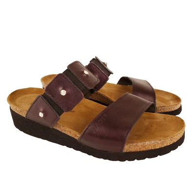 Zapatos Naot para mujer 35/US 4-4.5 Ashley cuero ciruela estrás adornado sin cordones Foto 1 de 4