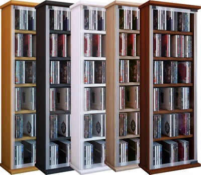 Holz CD DVD Stand Regal Schrank Classic Glastür - Bild 1 von 3