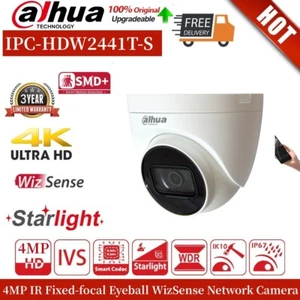 Dahua 4MP Starlight IP Camera POE IPC-HDW2441T-S Audio Mic IR night AI Home lot - Picture 1 of 31
