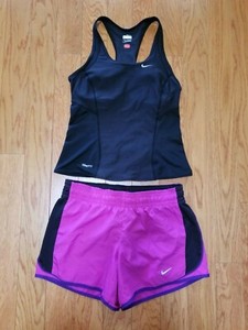 nike bandeau top and shorts set