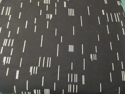 1 Yard New Cotton Fabric Moda Zen Chic Celestial Black with White Dashes - Image 1 of 4