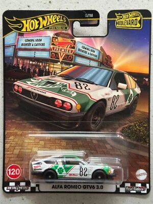 Hot Wheels Premium Boulevard 120 ALFA ROMEO GTV6 3.0 Car Culture Real Riders 155 Foto 1 de 3