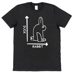 T-Shirt Ente Kaninchen lustig neu T-Shirt Unisex Erwachsene Teenager Baumwolle normal oder passend - Bild 1 von 11