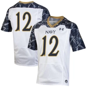 Men's #12 Navy Midshipmen Under Armour 175 Years ON FIELD GAME Jersey M New - Picture 1 of 5