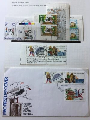 Новая Зеландия 1969/81 здоровье + маргиналы блоки + разновидности б/у (Apx 90 +) (апрель 423 - Изображение 1 из 4