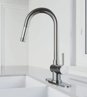 Vigo VG02029ST Greenwich Grifo de cocina en spray extraíble en acero inoxidable Foto 1 de 3