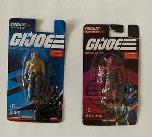 2 Stück GI Joe Actionfiguren Snake Eyes & Cobra Commander 2,5" Mini Figuren - Bild 1 von 4