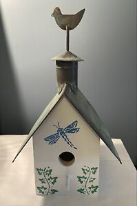 Copper Roof Dragonfly Theme Birdhouse