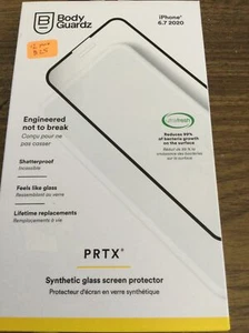IPhone 12 Pro Max Bodyguardz PRTX Shatterproof Synthetic Glass Screen Protector, - Zdjęcie 1 z 2