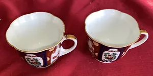 2 Rare China Floral Decorative Floral Tea Cup Drinkware Home Décor - Picture 1 of 12