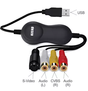 Drive-free USB 2.0 VHS Player To DVD Converter Video Capture Card for Win10 MAC - Picture 1 of 12