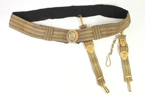 RARE Soviet Navy ADMIRAL metalized Belt with Dagger Suspension A102 - Picture 1 of 10