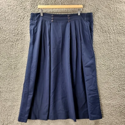 Vintage Target Womens A-line Midi Skirt Size 16 Navy Blue - Image 1 of 4