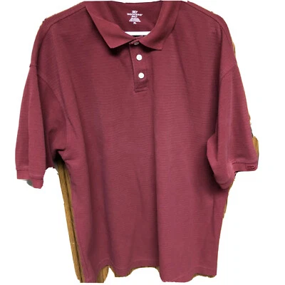 men’s XL dockers golf short Sleeve￼ 3 button pull over cotton polyester  Red BT - Image 1 of 4