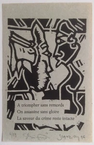 JEAN MARC SCANREIGH - BOIS GRAVÉ 1996 - SIGNED NUM - Imagen 1 de 2