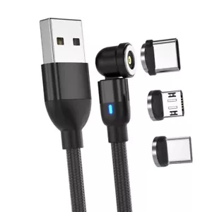 3A Schnell Ladekabel 3 in 1 Magnet für Handy Micro USB C Typ-C iPhone Samsung - Bild 1 von 19