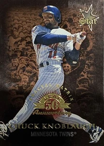 1998 Leaf Gold Leaf Star Fractal Matrix Chuck Knoblauch #163 NMMT - Picture 1 of 2