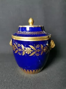 Sevres Louis Phillipe(1830-1848) - Zuccheriera con coperchio - Blu cobalto e oro - Picture 1 of 8