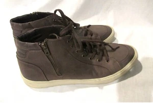 Flag Ltd Men 13 M Brown Nappa Glove Leather Ankle Boots Chukka Zip Side Lace Up - Picture 1 of 8