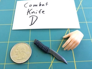 Cuchillo miniatura de acero personalizado escala 1:6 "Cuchillo de combate D" de Auret - Imagen 1 de 5