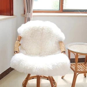 Faux Lammfell Schaffell Teppich Hochflor Wolle Carpet Longhair für Sofa Matte - Bild 1 von 12