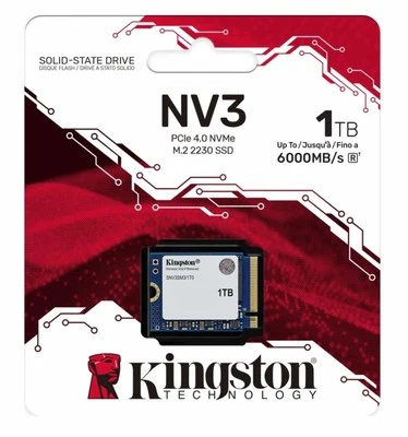 Kingston NV3 M.2 2230 1TB NVMe PCIe 4.0 x4 3D NAND Internal SSD SNV3SM3/1T0 - Image 1 of 4