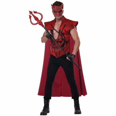 Hot как ад дьявол сатана Люцифер религиозный ужас Хэллоуин взрослый мужской костюм - Изображение 1 из 4