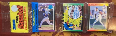 1989 Donruss Baseball Rack Pack Gary Sheffield Rated Rookie Top Factory Sealed - Image 1 of 3