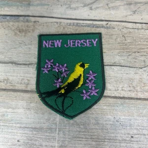 Vintage Voyager New Jersey cucito ferro su toppa giacca souvenir uccellino - Foto 1 di 6