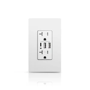 USB C Steckdose, 20Amp 6,0A Duplex manipulationssicher Buchse Laden mit... - Bild 1 von 8