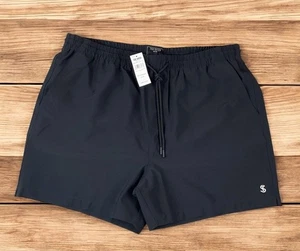 Todd Snyder klassische Kordelzug Schwimmen Netz gefütterte Shorts Herren XL pechschwarz 5", neu mit Etikett - Bild 1 von 14