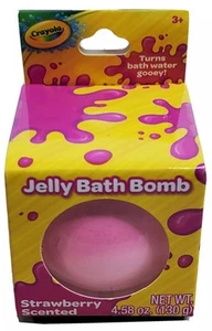 Crayola Jelly Bath Bomb Strawberry Scent 4.58 oz 3 years plus pink - Picture 1 of 8