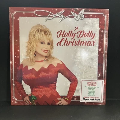 Dolly Parton - Holly Dolly Christmas  (Record, 2020) Opaque Red Vinyl New Sealed - Image 1 of 2