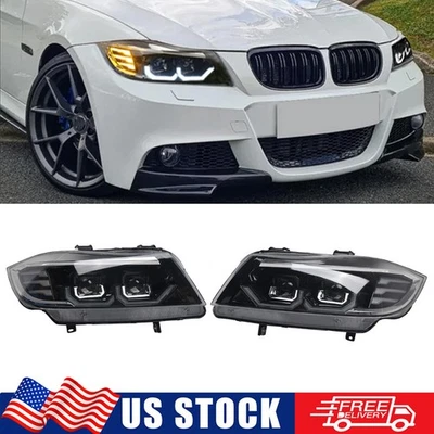 1 Pair For BMW 3 Series E90 E91 2008-2012 LED Front Headlight Headlamp Assembly Foto 1 de 4
