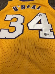 Shaquille O'Neal Shaq Signed Lakers Jersey BAS Hologram XL - Foto 1 di 6
