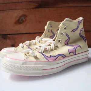 Converse Sneakers Chuck Taylor All Star 70 Hi Golf Le Fleur Yellow Flame Size 8 - Picture 1 of 11