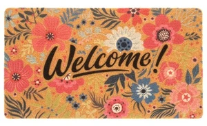 Spring Welcome Door-Mats Floral Coir Doormats - Non-Slip Front Door Mat Sprin... - Picture 1 of 7