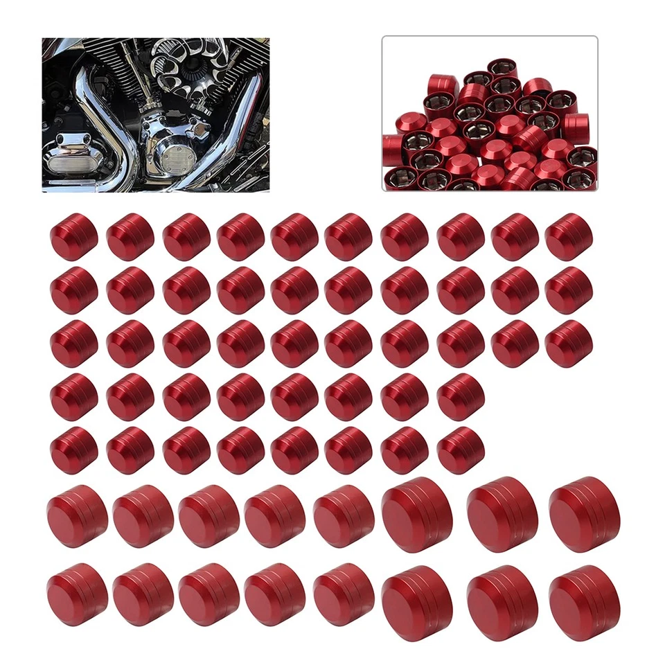 Kit de cubierta de tapas de pernos de motor 62X para Harley Touring Road King Street Glide 17-24 Foto 1 de 4