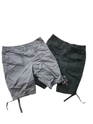 Pantalones Cortos Carga St Johns Bay Mujer Paquete 6 Beige Y Verde Y2K Años 90 Foto 1 de 4