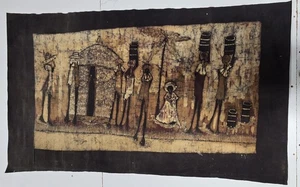 Opera d'arte tessile batik africano vintage - Foto 1 di 2