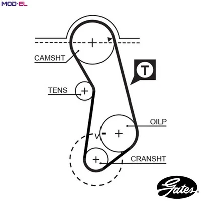 TIMING BELT 5016 FOR VW VAN/TRANSPORTER/MULTI/IV/Bus/EURO/CARAVELLE/Van/CADDY - Image 1 of 4