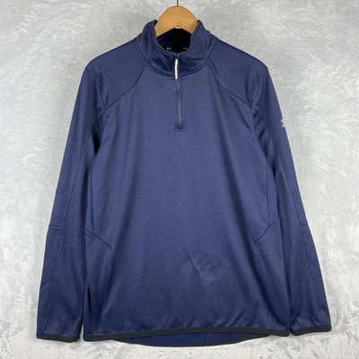 Under Armour Reactor 1/4 Zip Thermal Fleece Lined Pullover Mens M Blue ColdGear - Image 1 of 4
