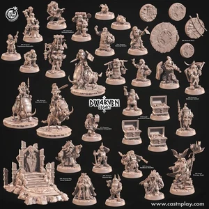 Complete Dwarven Legacy 32mm Scale Collection Paintable Miniature Models - Picture 1 of 14