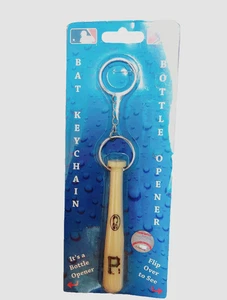 Pittsburgh Pirates Mini Baseball Bat Keychain Key Ring W/Bottle Opener MLB Licen - Picture 1 of 4